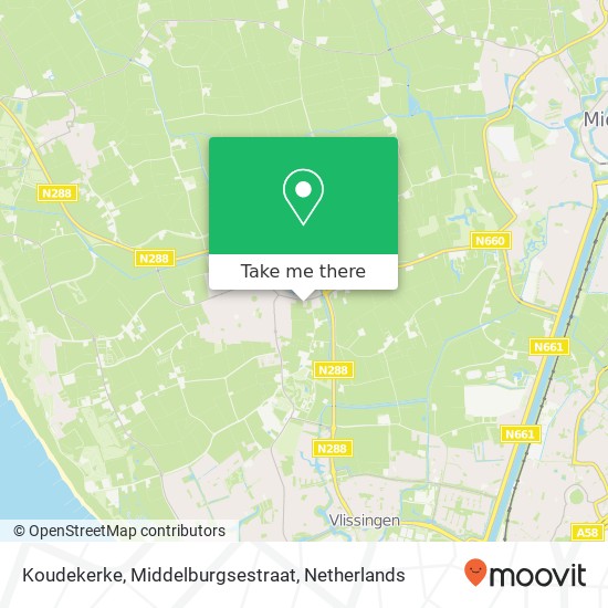 Koudekerke, Middelburgsestraat map