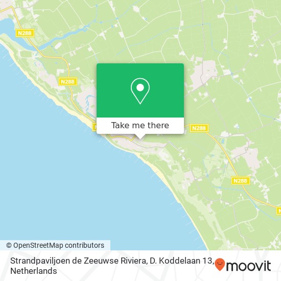 Strandpaviljoen de Zeeuwse Riviera, D. Koddelaan 13 Karte