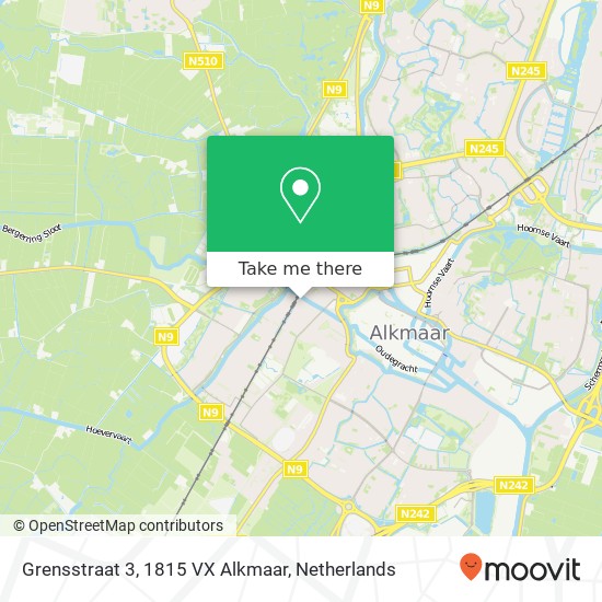 Grensstraat 3, 1815 VX Alkmaar Karte