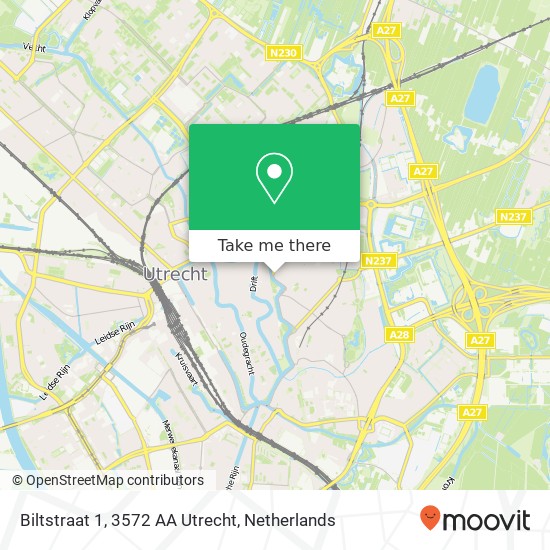 Biltstraat 1, 3572 AA Utrecht map