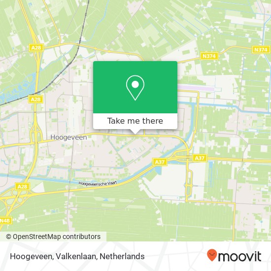 Hoogeveen, Valkenlaan map