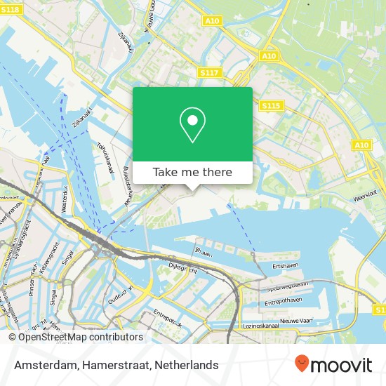 Amsterdam, Hamerstraat Karte