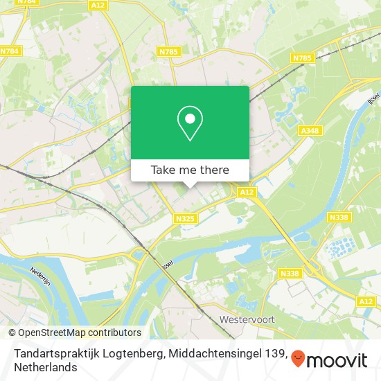 Tandartspraktijk Logtenberg, Middachtensingel 139 map