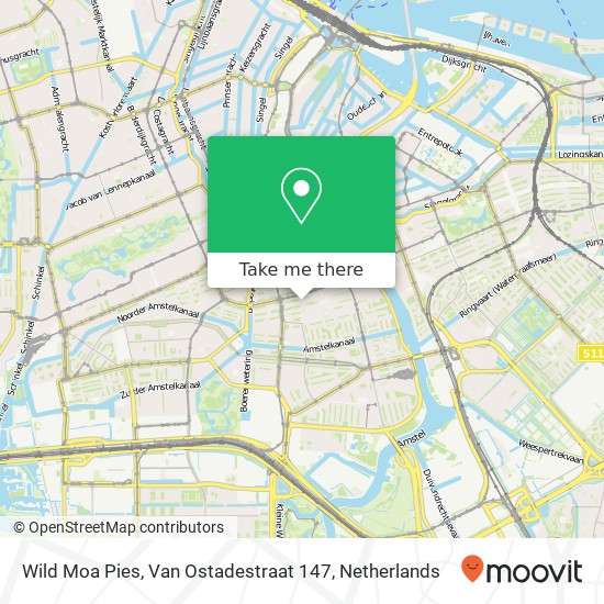 Wild Moa Pies, Van Ostadestraat 147 map