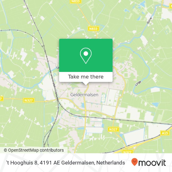 't Hooghuis 8, 4191 AE Geldermalsen Karte