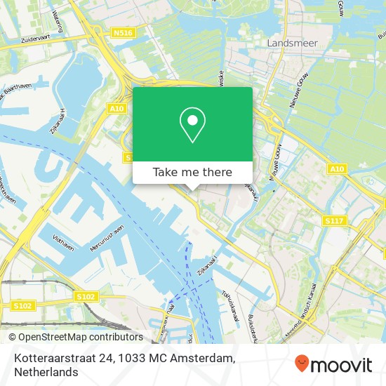 Kotteraarstraat 24, 1033 MC Amsterdam map