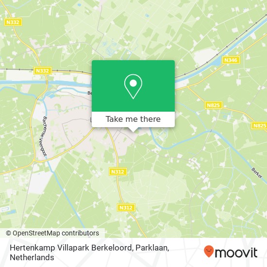 Hertenkamp Villapark Berkeloord, Parklaan map