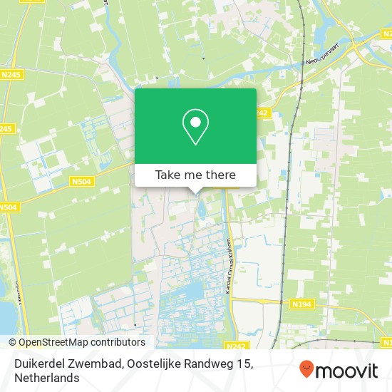 Duikerdel Zwembad, Oostelijke Randweg 15 map