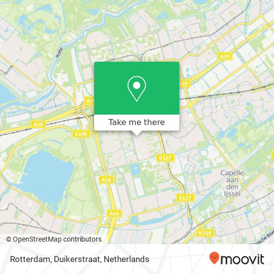 Rotterdam, Duikerstraat Karte