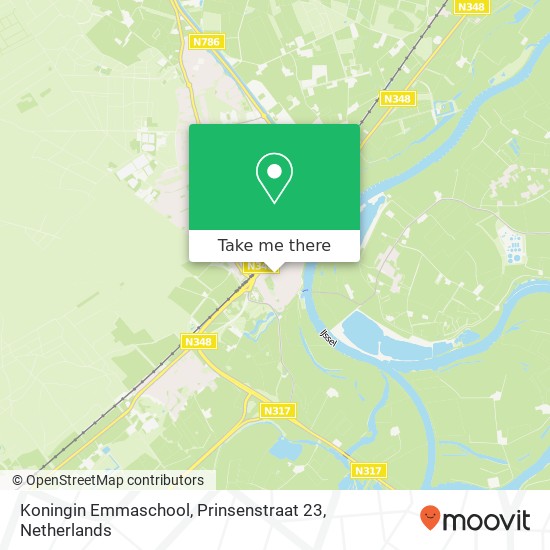 Koningin Emmaschool, Prinsenstraat 23 map