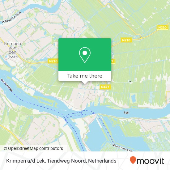 Krimpen a / d Lek, Tiendweg Noord map