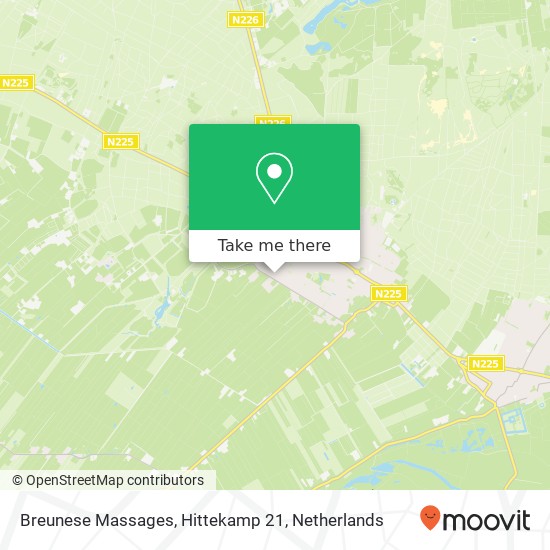 Breunese Massages, Hittekamp 21 map