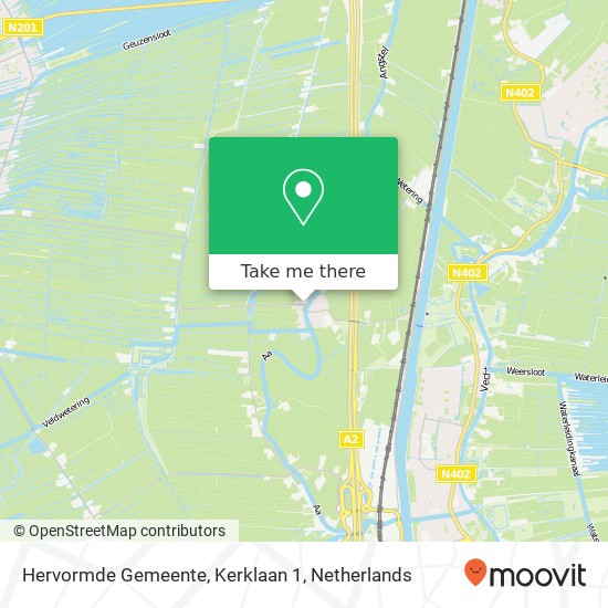 Hervormde Gemeente, Kerklaan 1 Karte