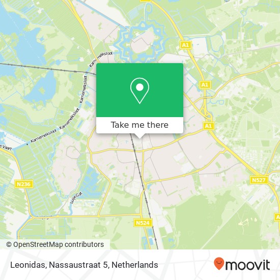 Leonidas, Nassaustraat 5 map