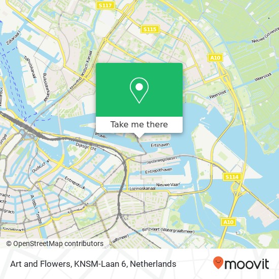 Art and Flowers, KNSM-Laan 6 map