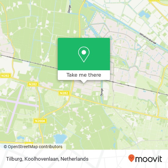 Tilburg, Koolhovenlaan Karte