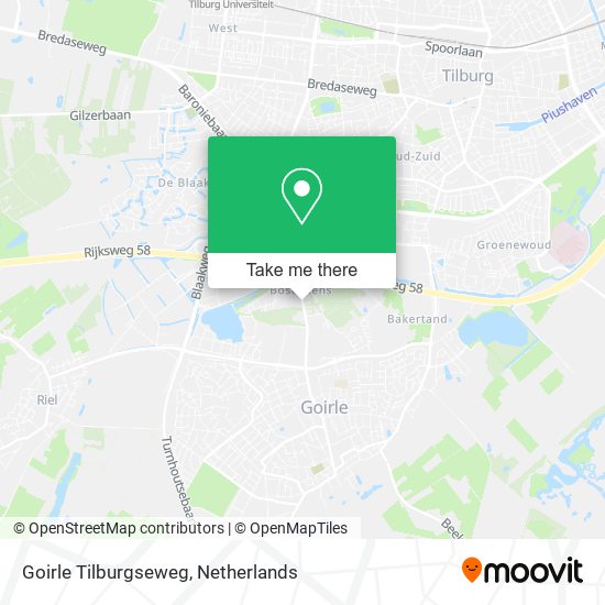 Goirle Tilburgseweg map