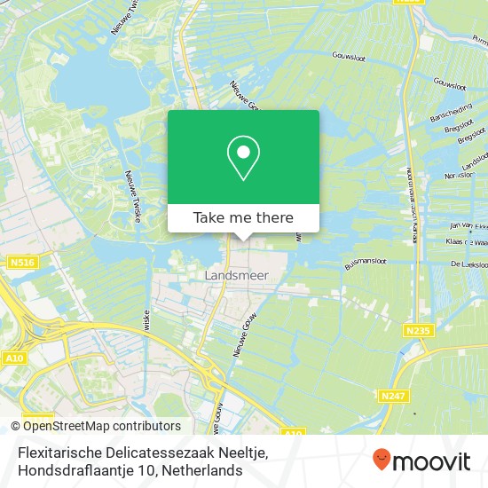 Flexitarische Delicatessezaak Neeltje, Hondsdraflaantje 10 map