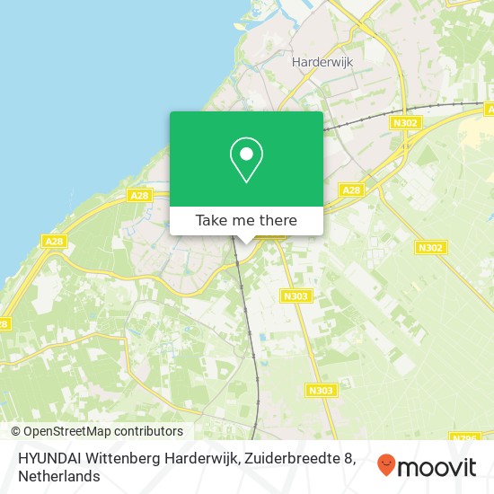 HYUNDAI Wittenberg Harderwijk, Zuiderbreedte 8 Karte