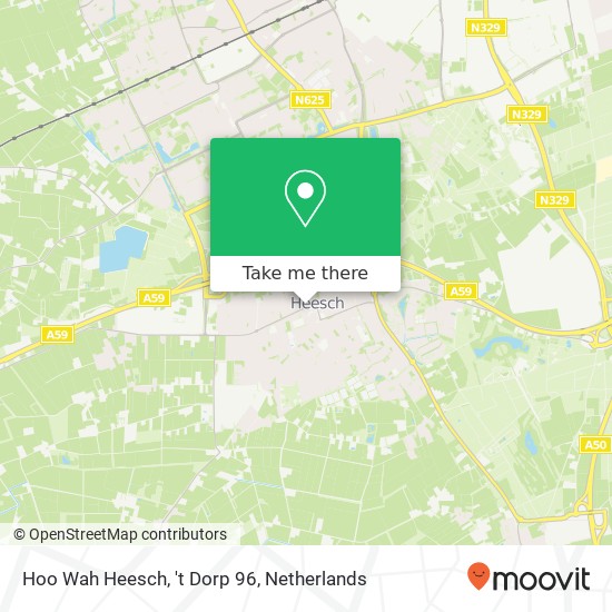 Hoo Wah Heesch, 't Dorp 96 map