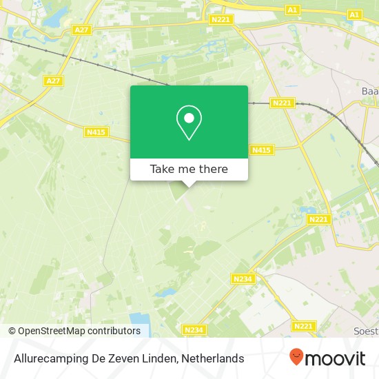 Allurecamping De Zeven Linden map