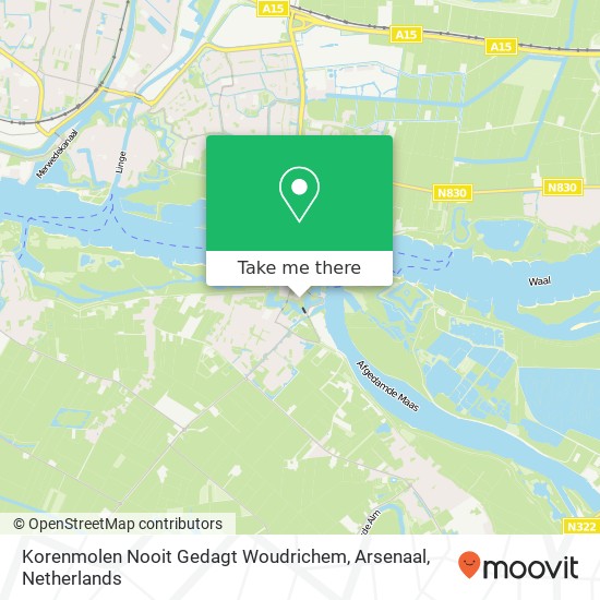 Korenmolen Nooit Gedagt Woudrichem, Arsenaal map
