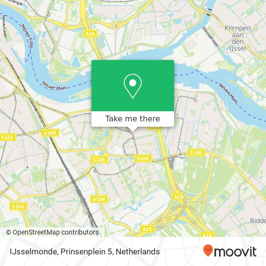 IJsselmonde, Prinsenplein 5 Karte