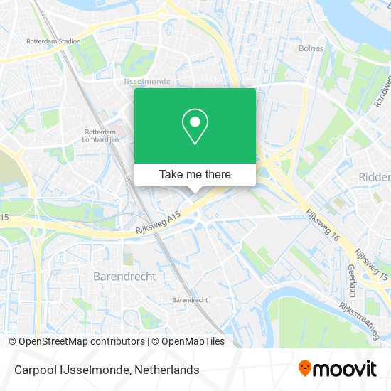 Carpool IJsselmonde map