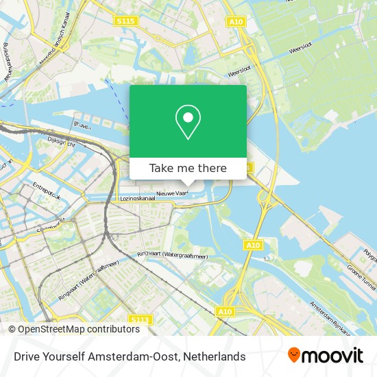 Drive Yourself Amsterdam-Oost map