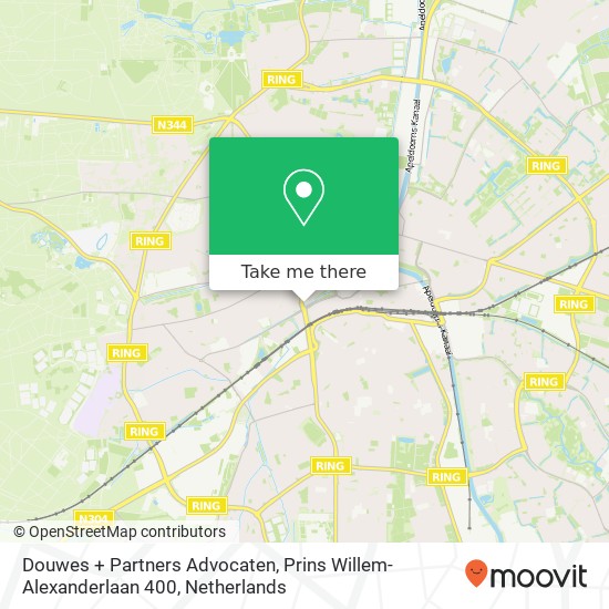 Douwes + Partners Advocaten, Prins Willem-Alexanderlaan 400 map