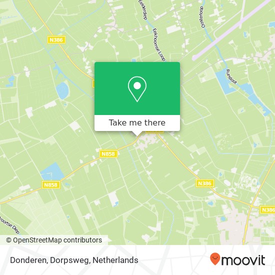 Donderen, Dorpsweg map