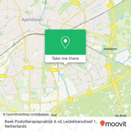 Beek Podotherapiepraktijk A vd, Leidekkersdreef 1 map