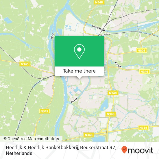 Heerlijk & Heerlijk Banketbakkerij, Beukerstraat 97 map