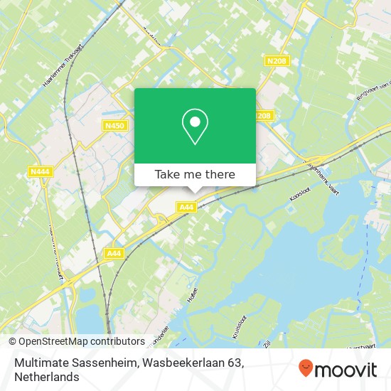 Multimate Sassenheim, Wasbeekerlaan 63 map
