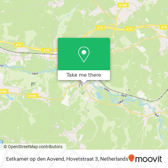 Eetkamer op den Aovend, Hovetstraat 3 map