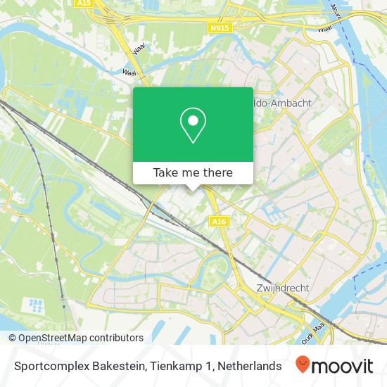 Sportcomplex Bakestein, Tienkamp 1 map