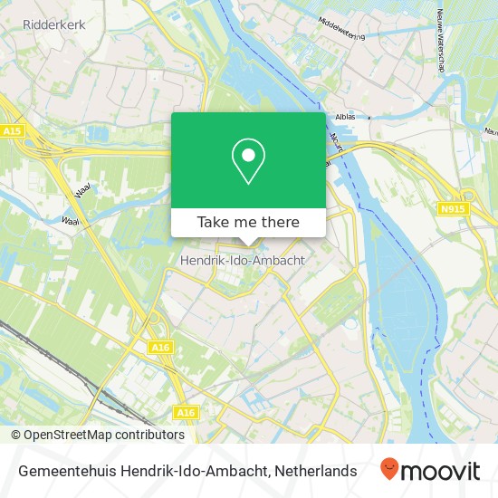 Gemeentehuis Hendrik-Ido-Ambacht map
