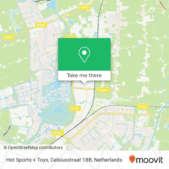 Hot Sports + Toys, Celsiusstraat 18B map