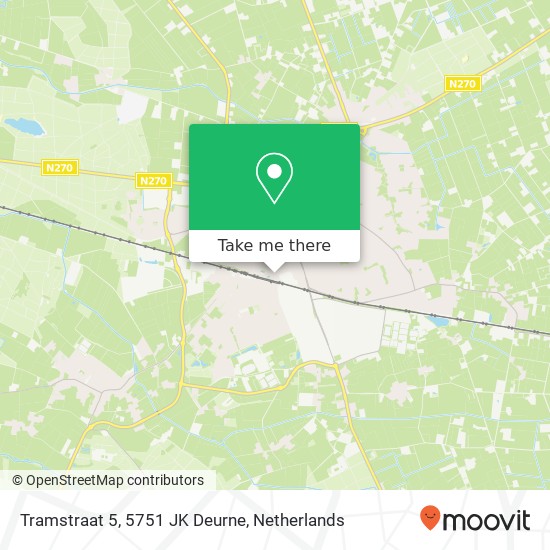 Tramstraat 5, 5751 JK Deurne map