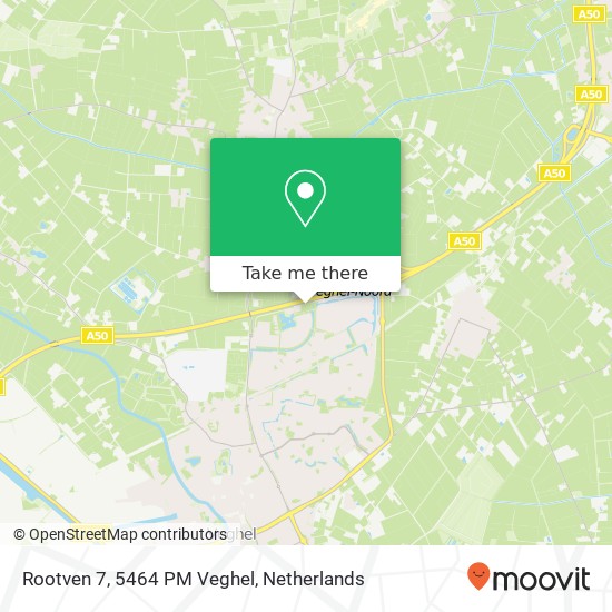 Rootven 7, 5464 PM Veghel map