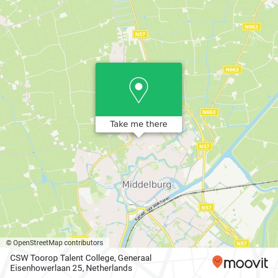 CSW Toorop Talent College, Generaal Eisenhowerlaan 25 map