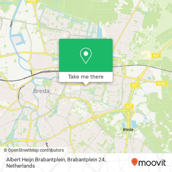 Albert Heijn Brabantplein, Brabantplein 24 map