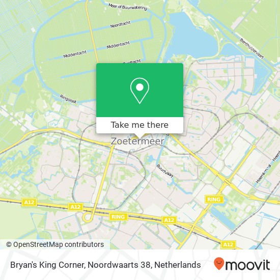 Bryan's King Corner, Noordwaarts 38 map