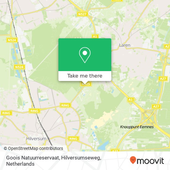 Goois Natuurreservaat, Hilversumseweg map