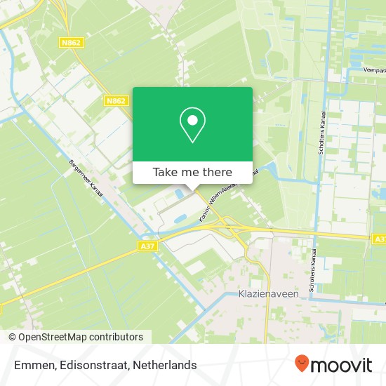 Emmen, Edisonstraat map