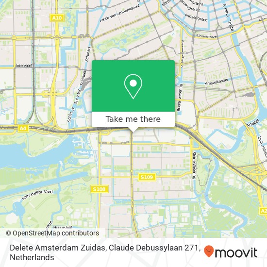 Delete Amsterdam Zuidas, Claude Debussylaan 271 map