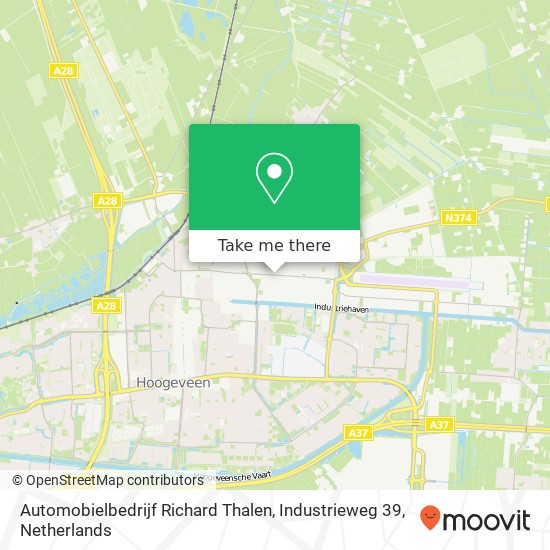 Automobielbedrijf Richard Thalen, Industrieweg 39 Karte