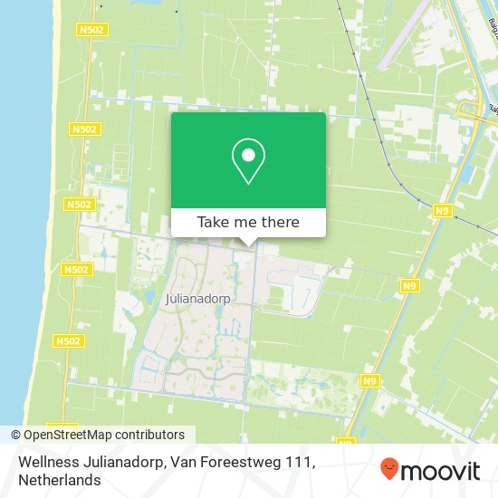 Wellness Julianadorp, Van Foreestweg 111 map