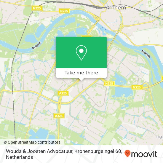 Wouda & Joosten Advocatuur, Kronenburgsingel 60 Karte