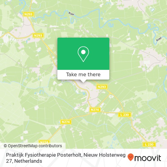 Praktijk Fysiotherapie Posterholt, Nieuw Holsterweg 27 map